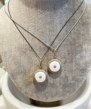 Load image into Gallery viewer, Monica Rich Kosann White and Grey Enamel Locket with Sapphire
